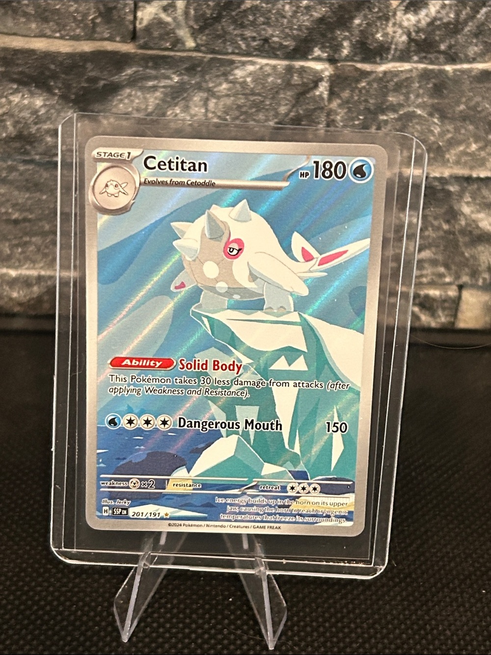 Pokemon Cetitan 201/191 Illustration Rare Holo from Surging Sparks‎ Set M/NM